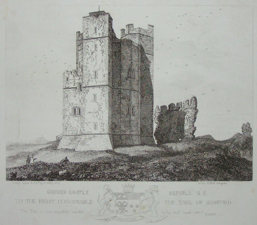 Etching - Orford Castle Suffolk. S.E. - Davy